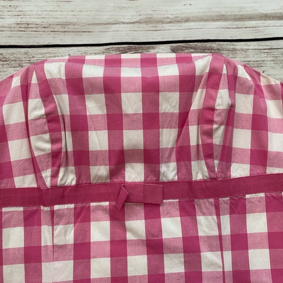 LILLY PULITZER Pink Gingham Strapless Dress - Picture 5 of 16